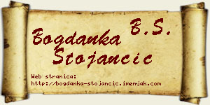 Bogdanka Stojančić vizit kartica